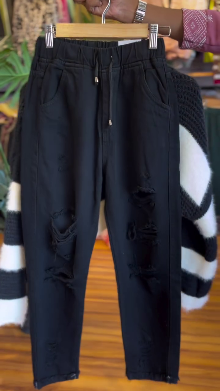 Black & White Striped Fuzzy Sweater Set – Cozy Winter Must Have