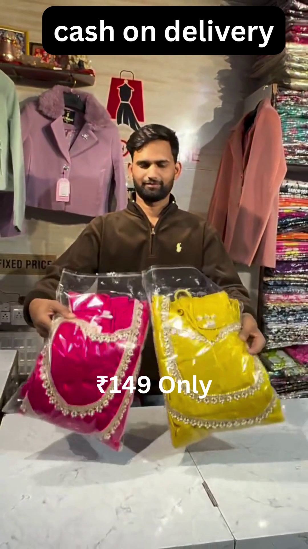 Elegant Yellow Embroidered Dress – Festive Charm at ₹149 with Cash on Delivery