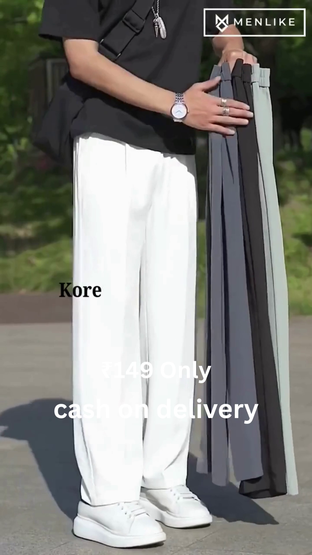 Premium Black Trousers – Minimal Street Style at ₹149 | Order Now with Cash on Delivery