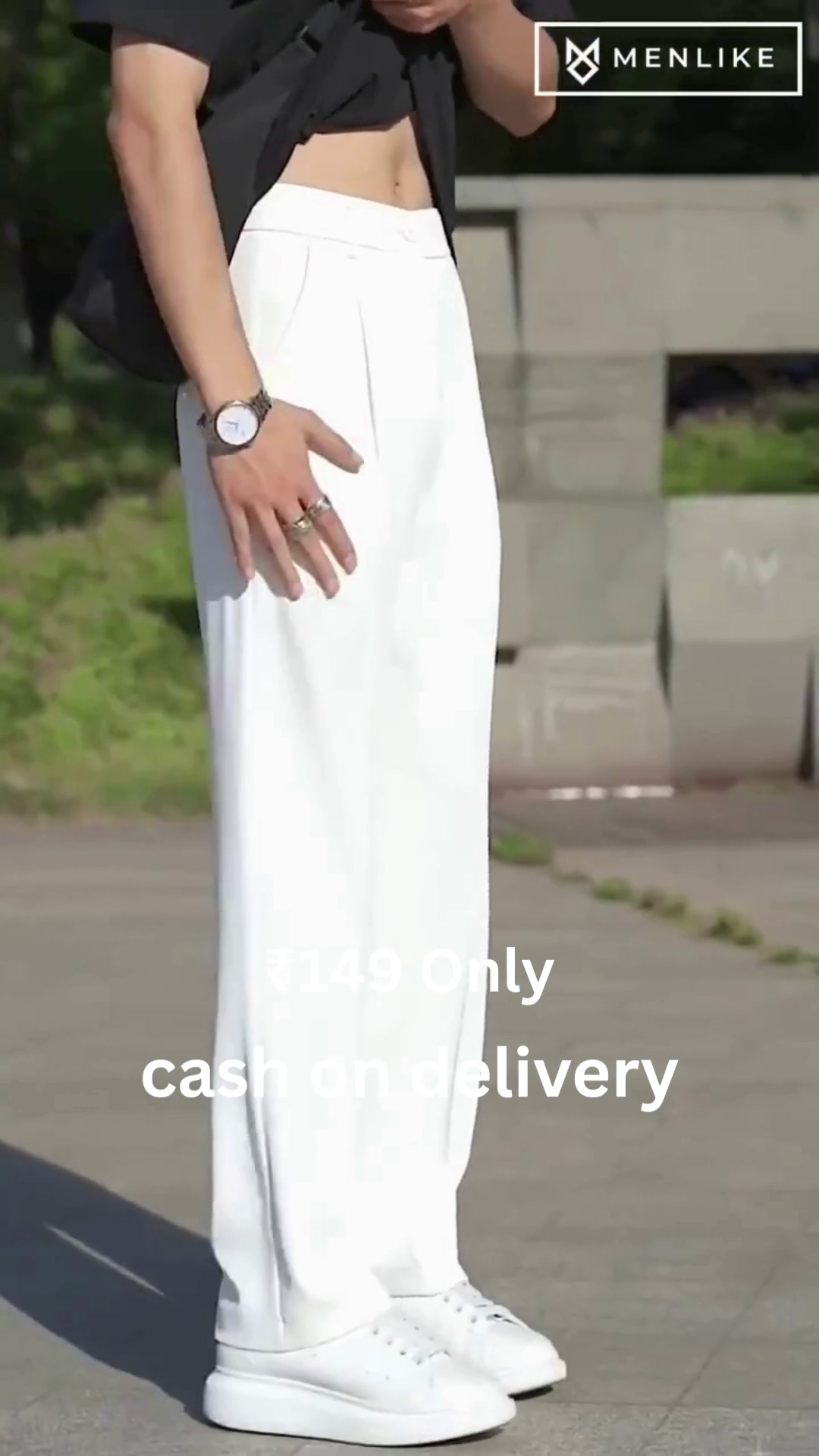 Premium Black Trousers – Minimal Street Style at ₹149 | Order Now with Cash on Delivery