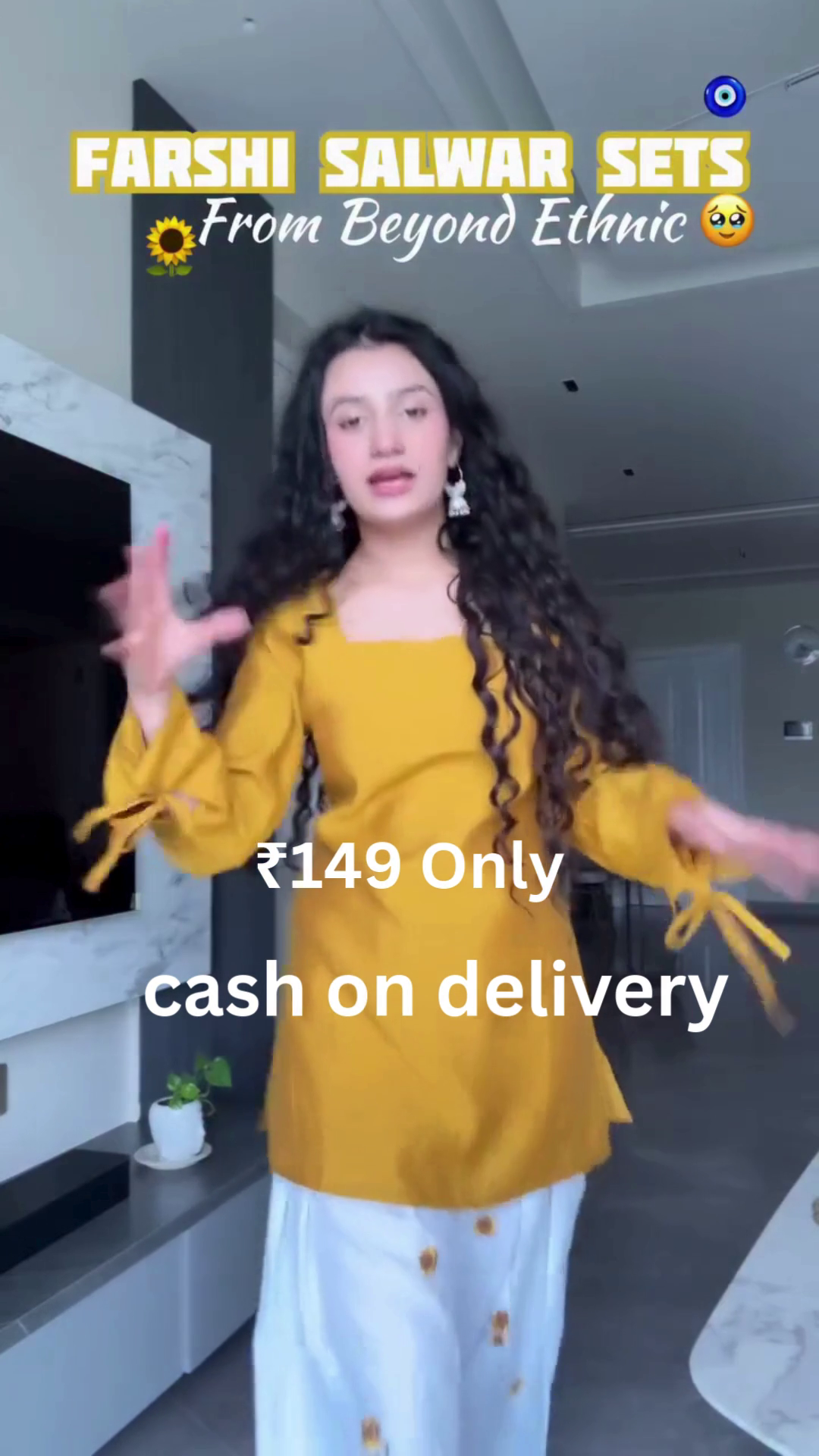 Minimal Blue Kurta with White Palazzo – Elegant Everyday Ethnic Wear