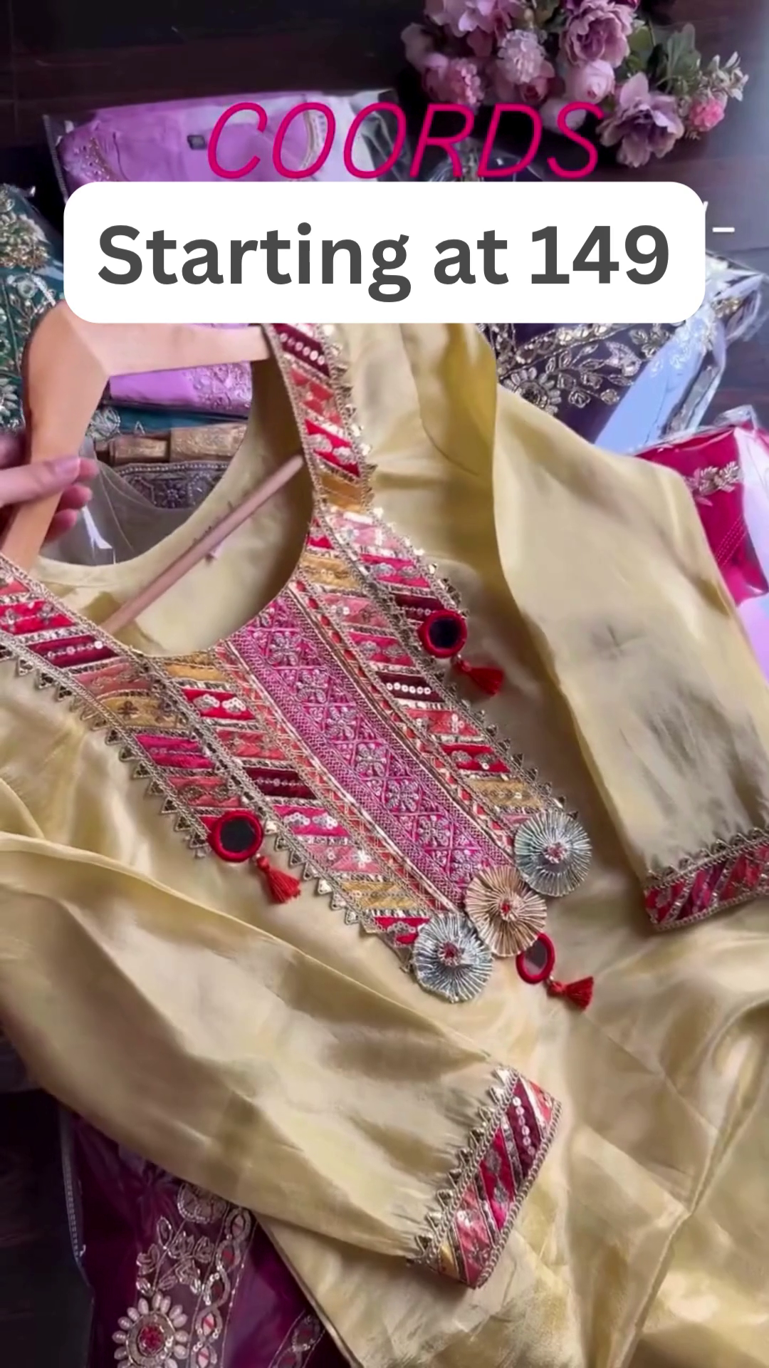 Designer Embroidered Co-ord Sets – Starting