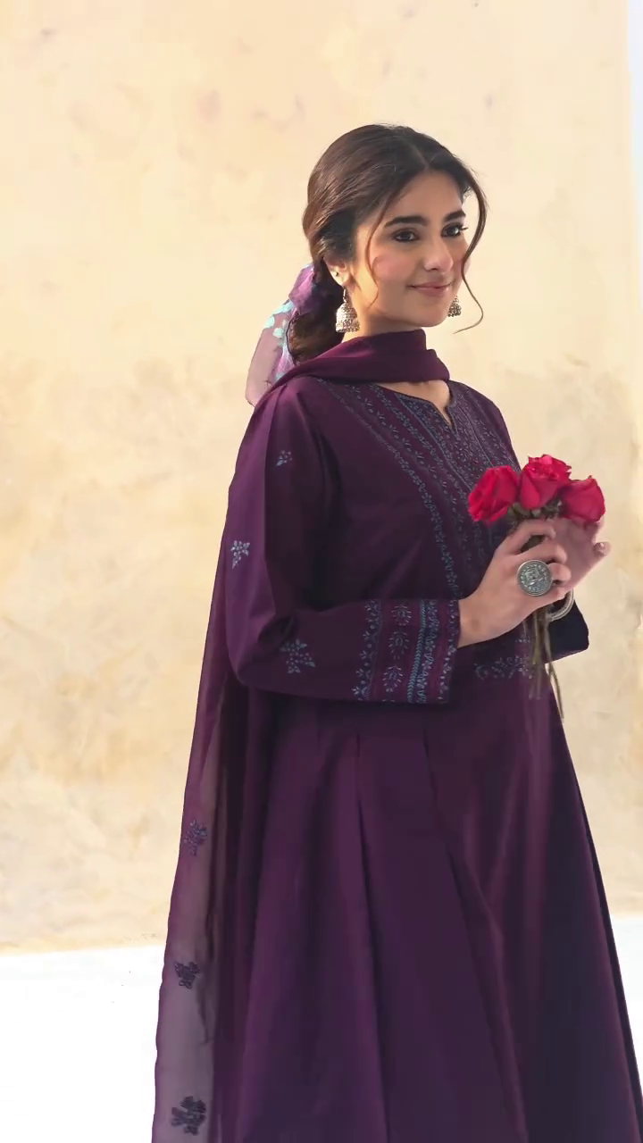 Royal Purple Straight Suit Set – Classic Minimal Elegance