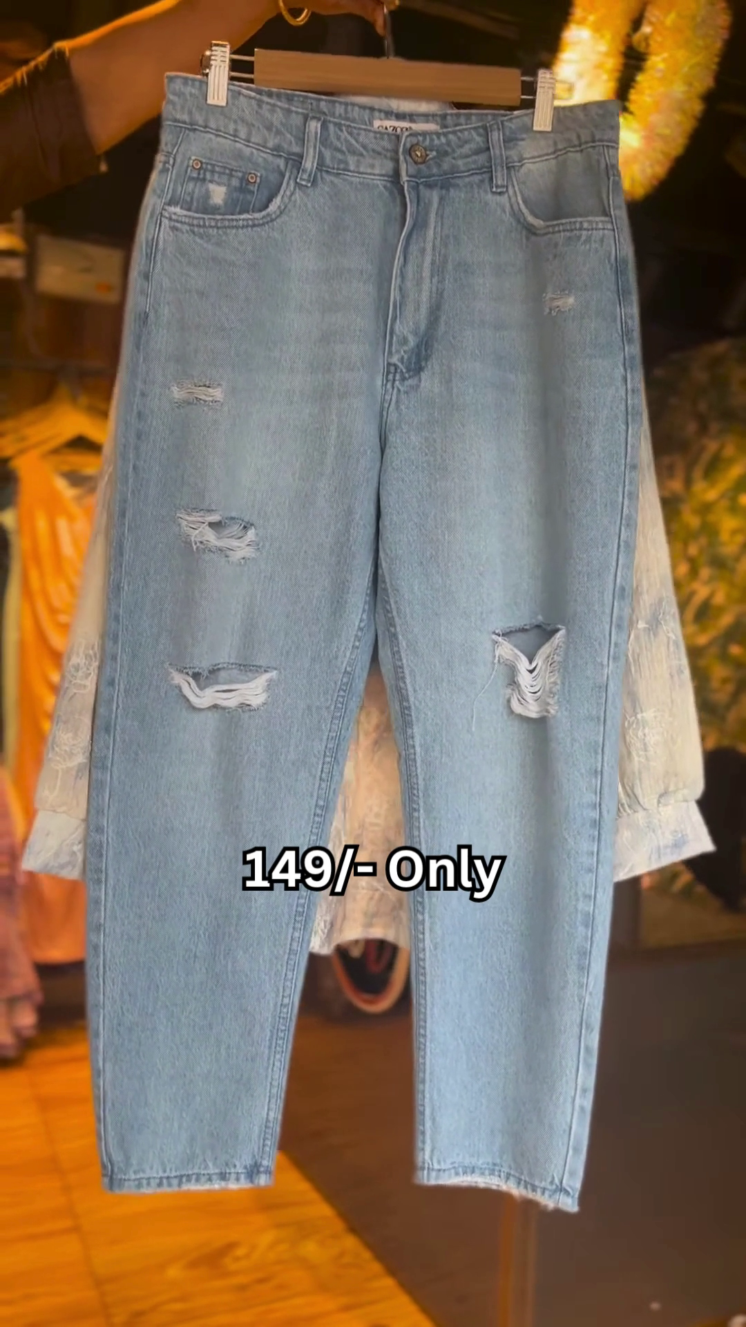 Pastel Layered Shirt & Denim Set