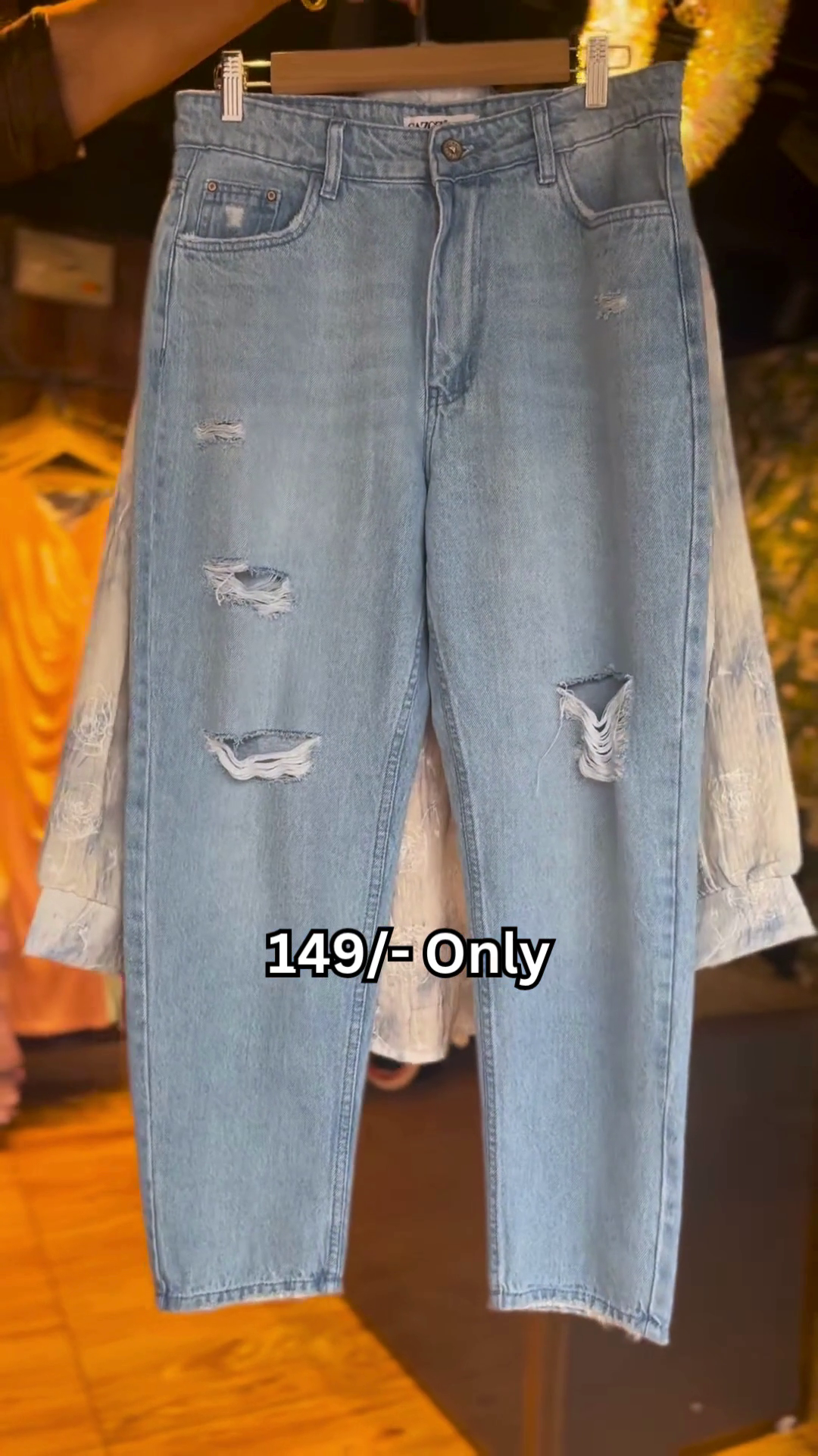 Pastel Layered Shirt & Denim Set