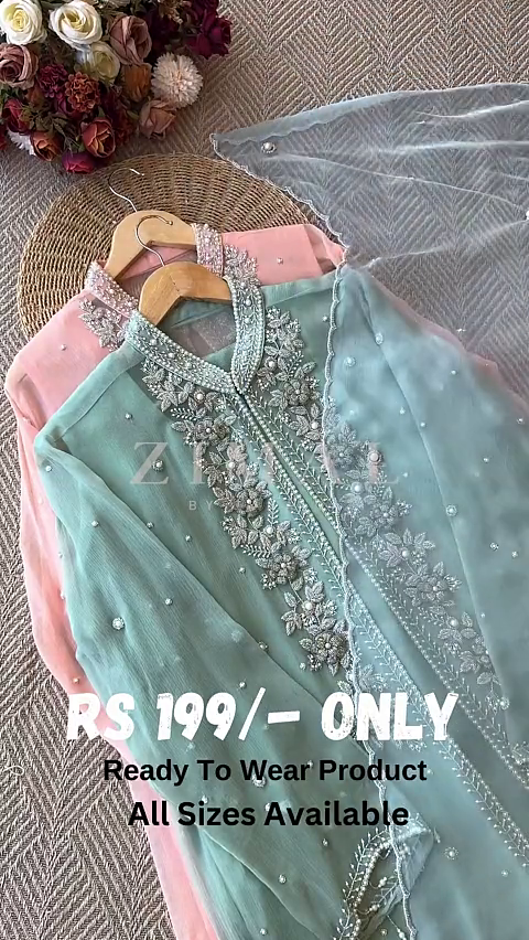 Pastel Embroidered Ready-to-Wear Suit 