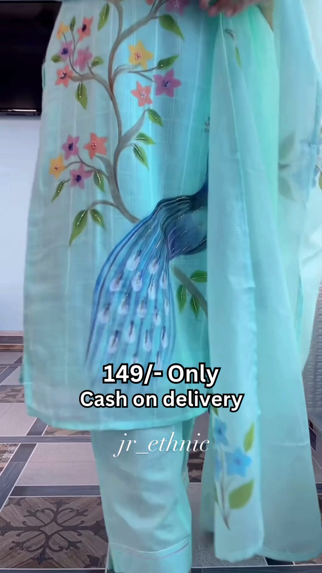 Peacock Printed Ethnic Suit 