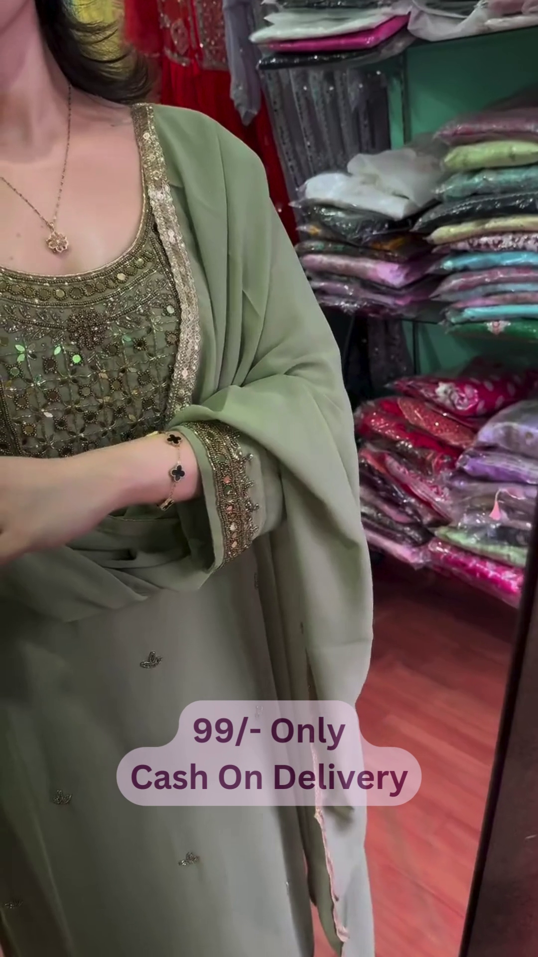 Elegant Mirror Work Kurti 