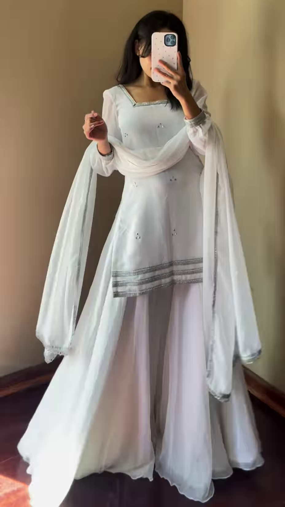 Elegant White Ethnic Suit – Minimal & Sophisticated Style 🤍