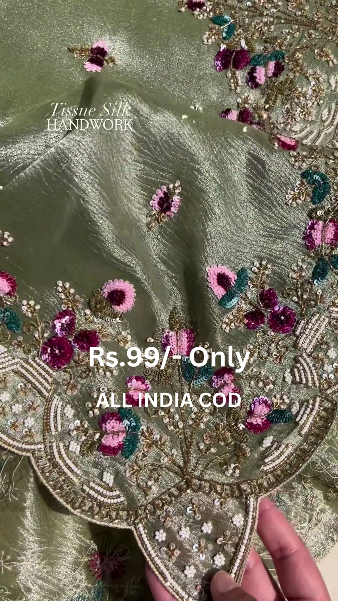 Luxury Silk Handwork Suit – Rich Festive Elegance 💚
