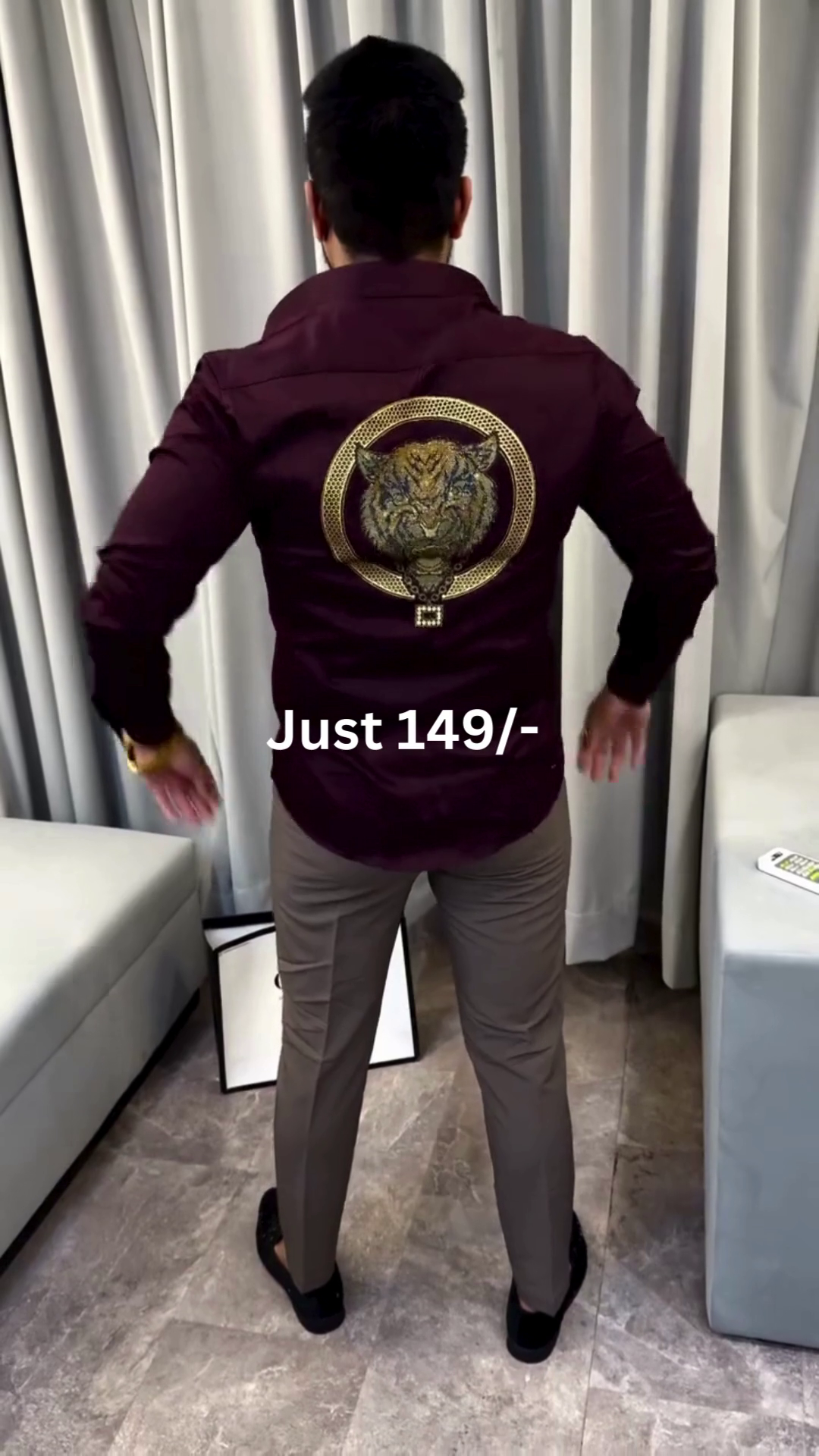 Premium Maroon Designer Shirt for Men – Bold & Stylish Look 🔥