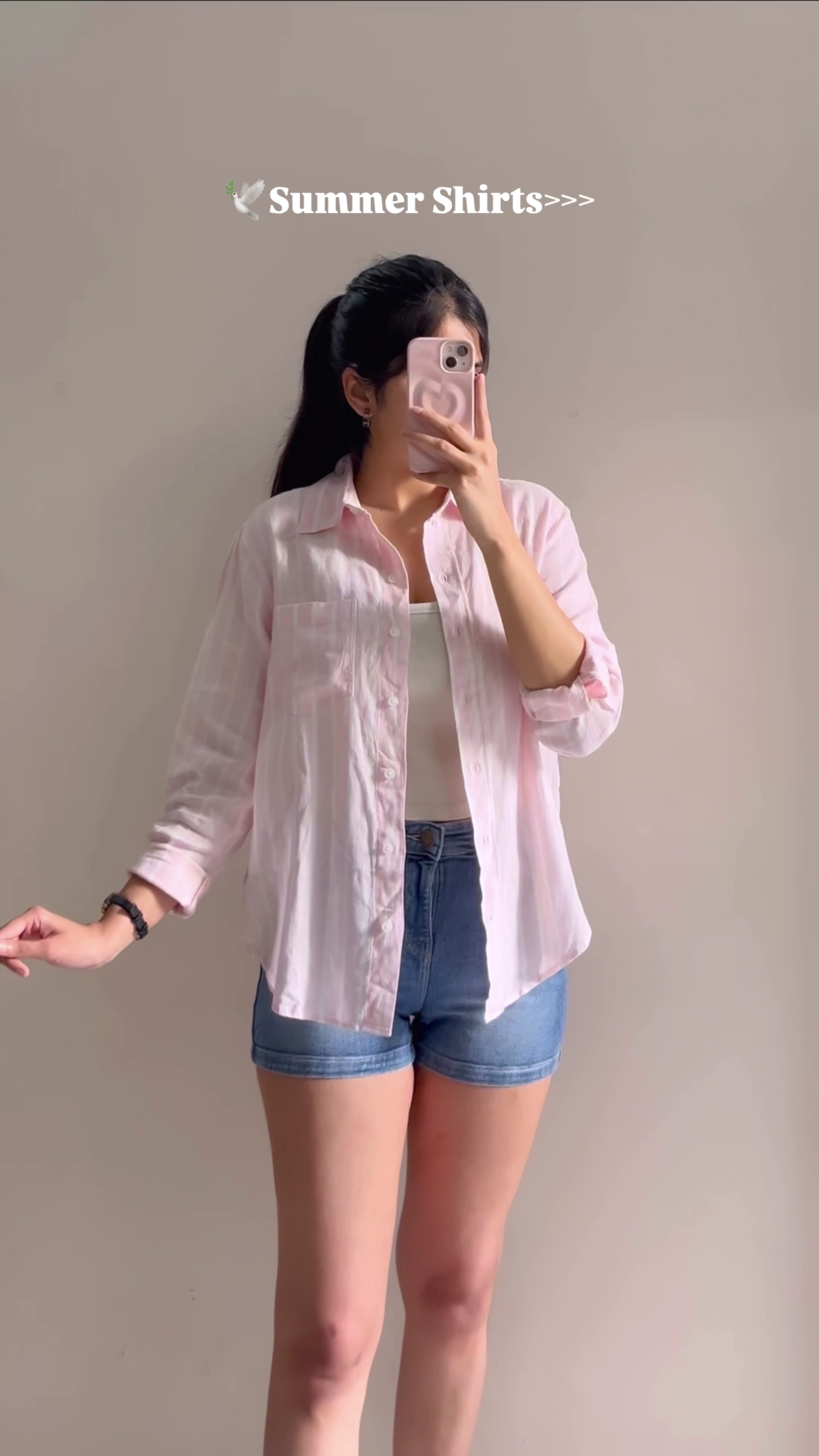 Light Pink Summer Shirt – Casual Comfort for Sunny Days