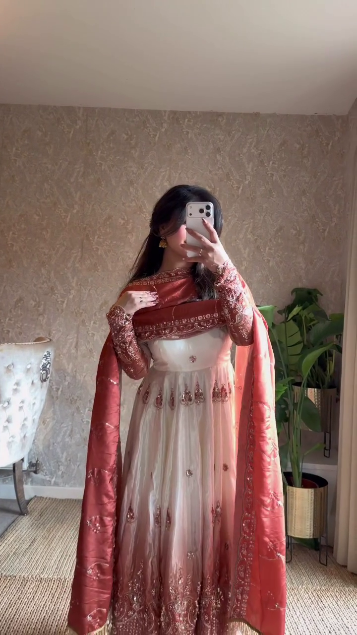 Royal Peach Anarkali Suit – A Perfect Festive Look