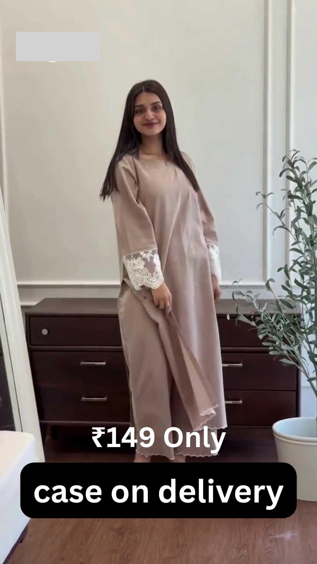 🤎 Minimal Elegance – Beige Co-ord Kurta Set