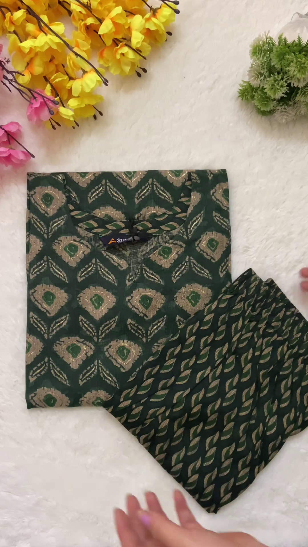 Classic Green Printed Kurta Set – Everyday Ethnic Elegance