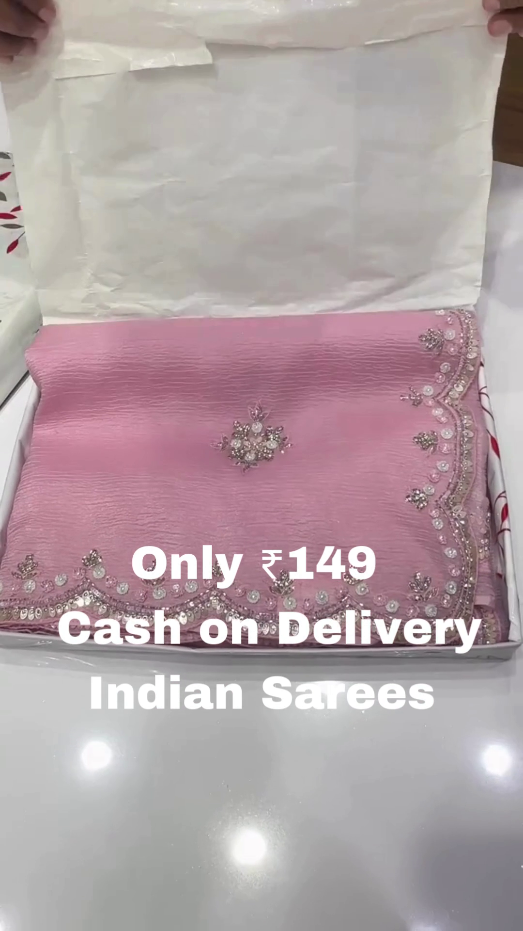 Elegant Pink Designer Saree