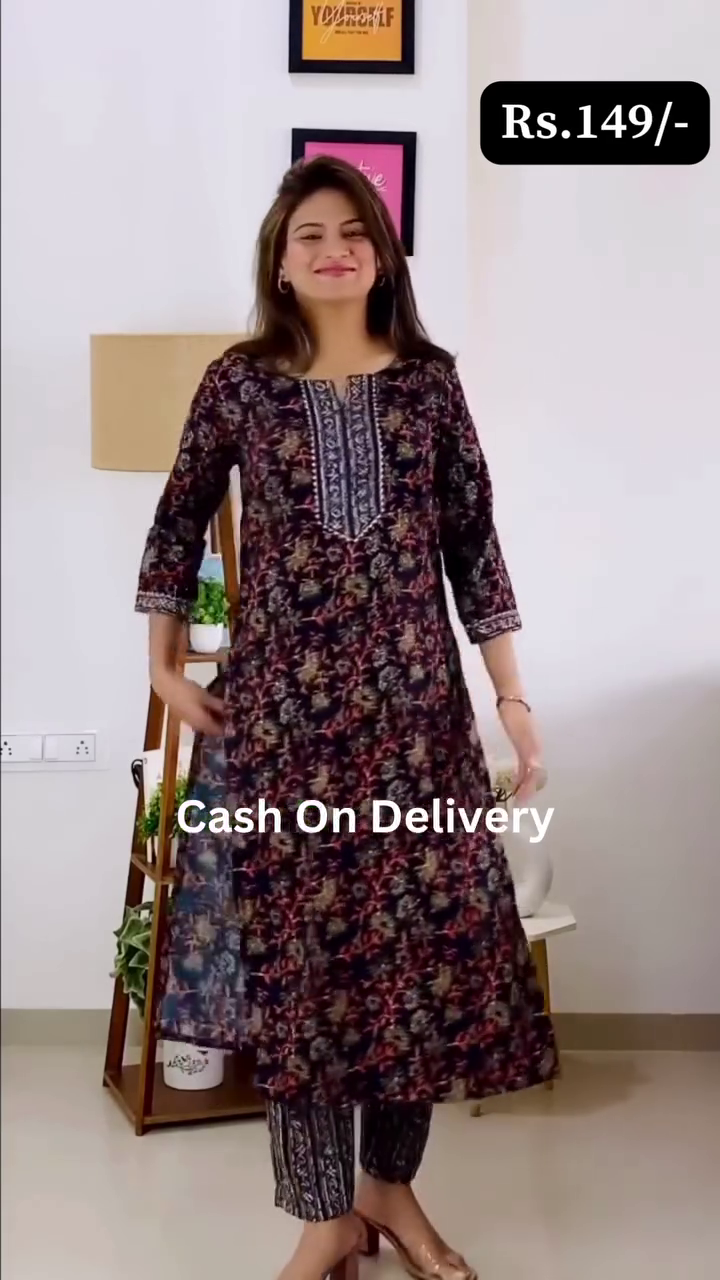 Minimal Grace – Everyday Blue Kurta Set