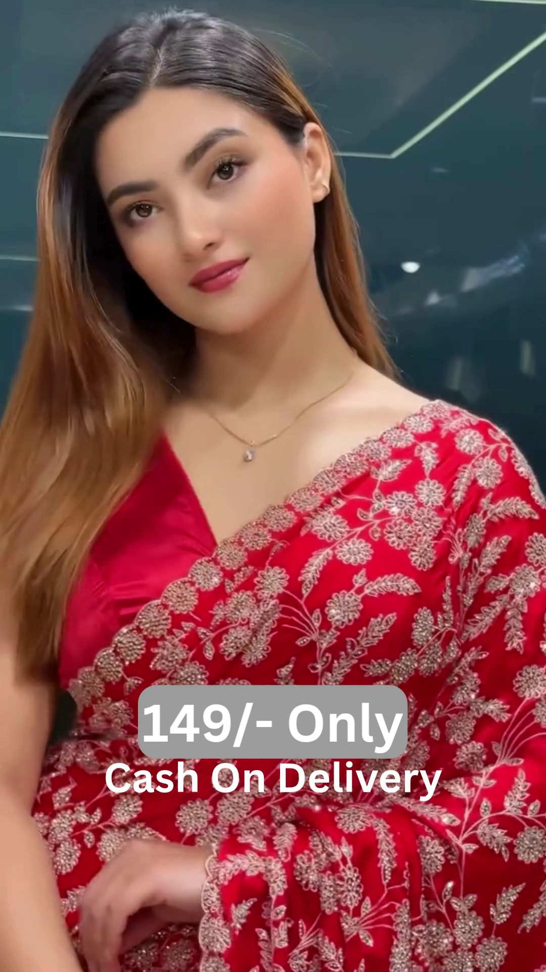 Bold & Beautiful – Designer Red Saree Look