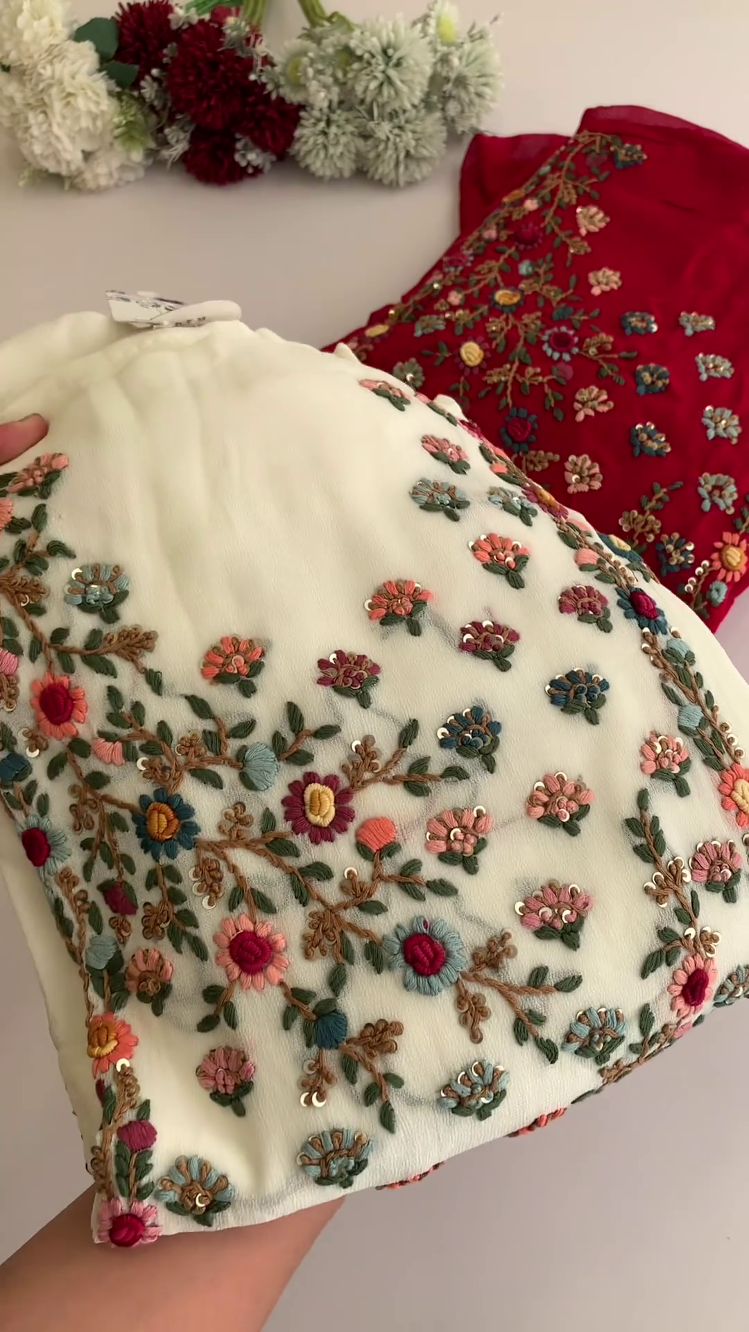 Soft Elegance – Cream Floral Embroidered Kurta Set