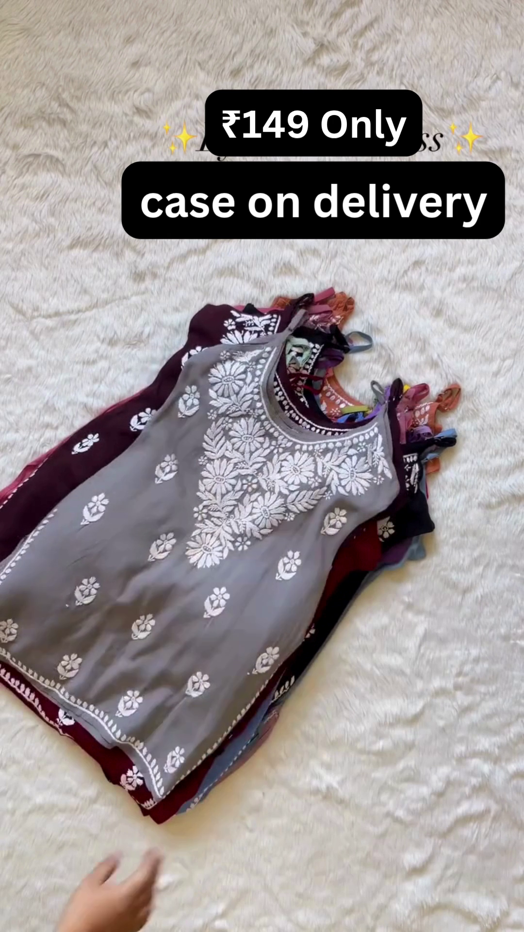 Stylish Sleeveless Chikankari Kurtis – Budget Fashion Picks ✨