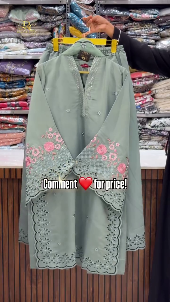 Elegant White Embroidered Kurti Set – Graceful & Classy Look ✨