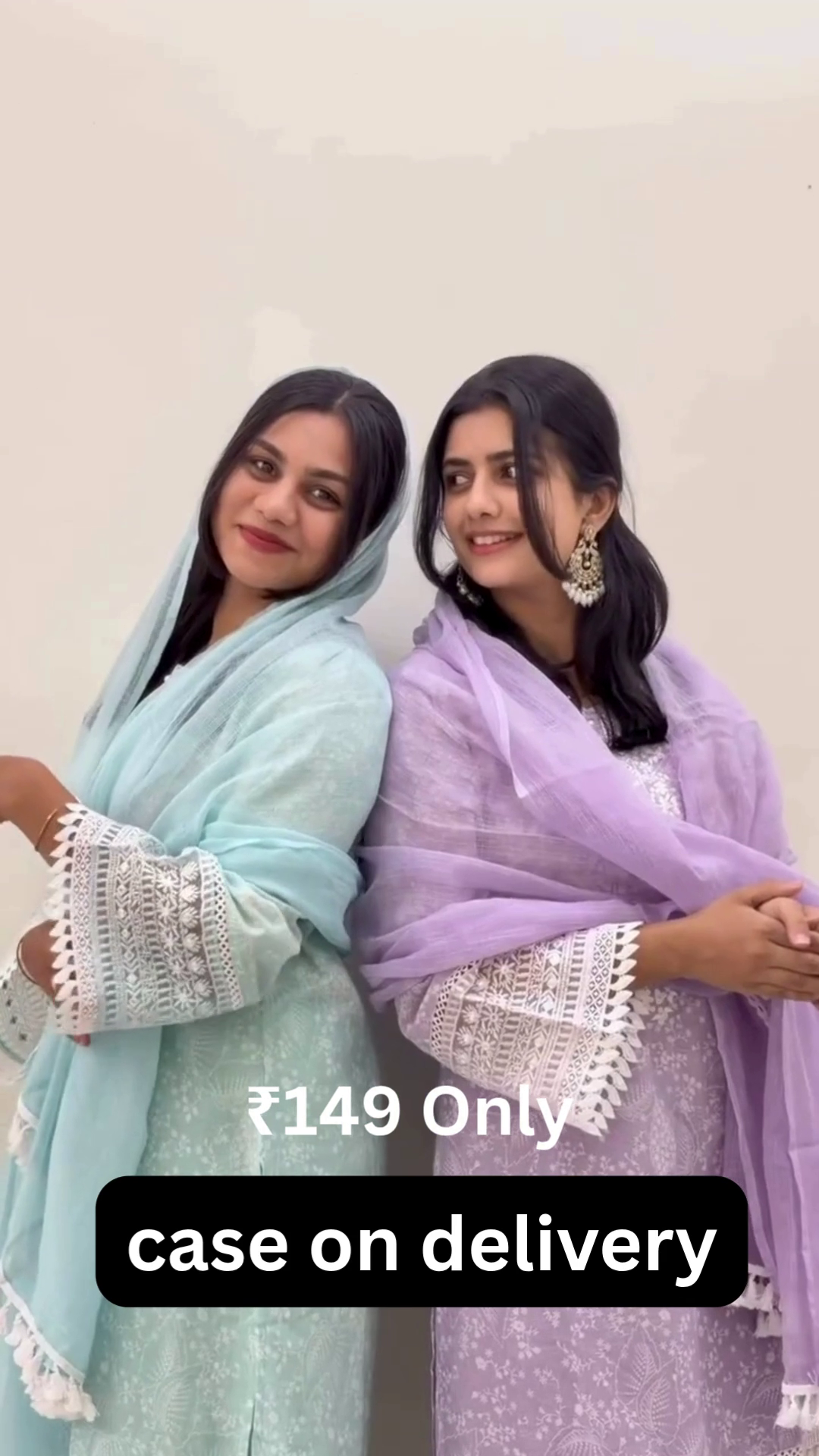 Pastel Duo Suits – Twin Festive Elegance 💜💙