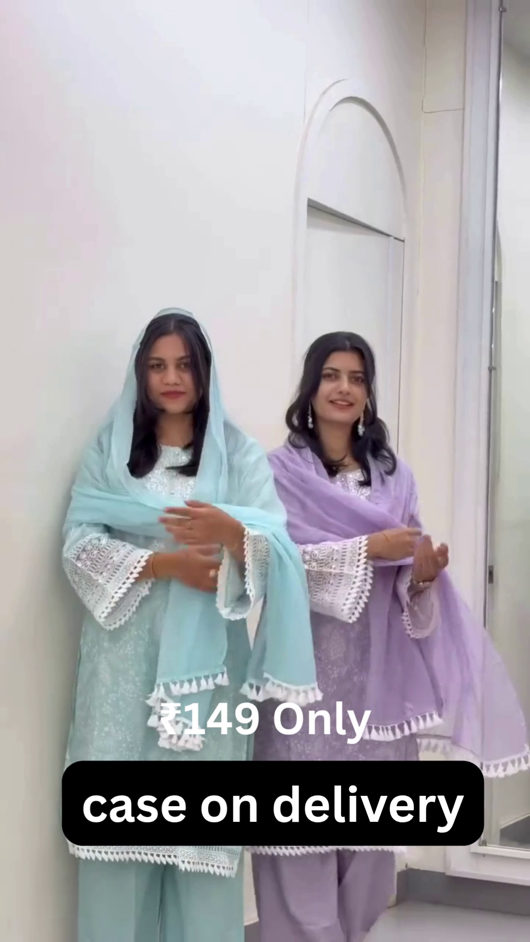 Pastel Duo Suits – Twin Festive Elegance 💜💙