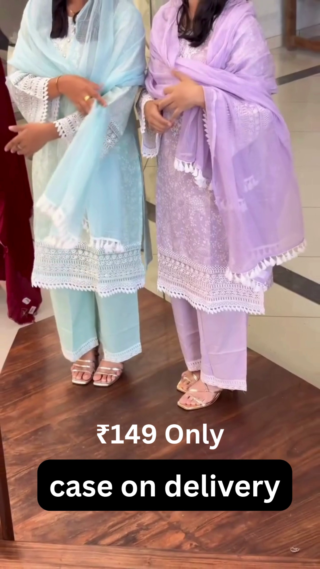 Pastel Duo Suits – Twin Festive Elegance 💜💙