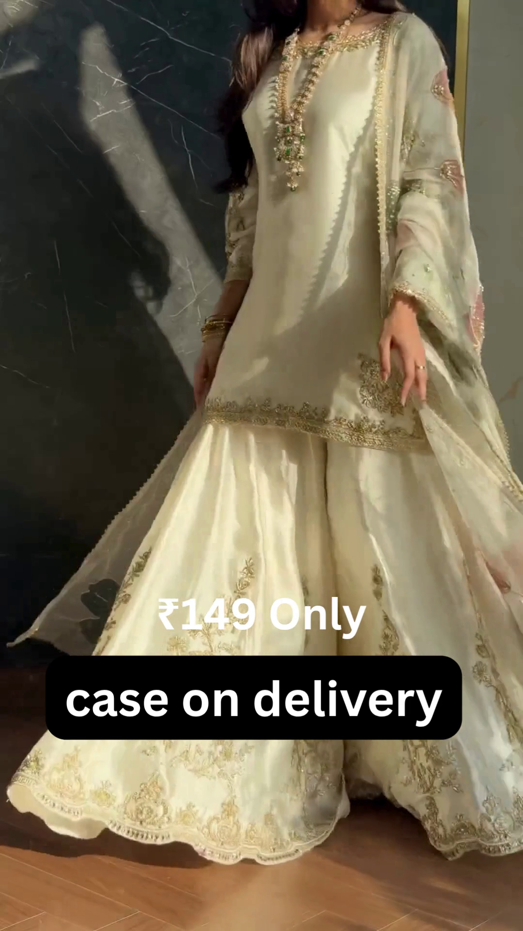 Royal Ivory Embroidered Lehenga – Pure Elegance ✨👑