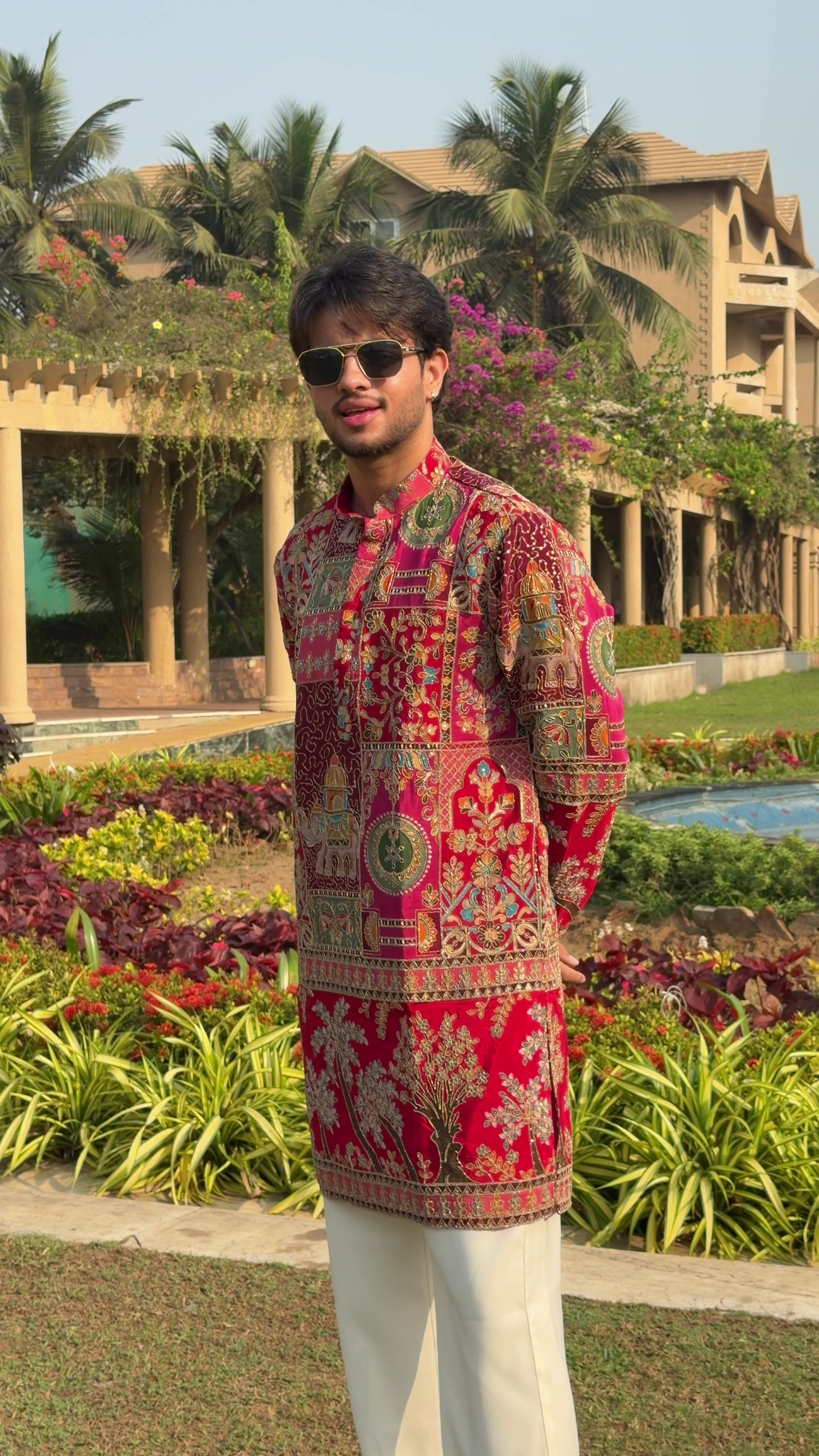 👑 Regal Festive Look – Statement Printed Kurta for Men 👑