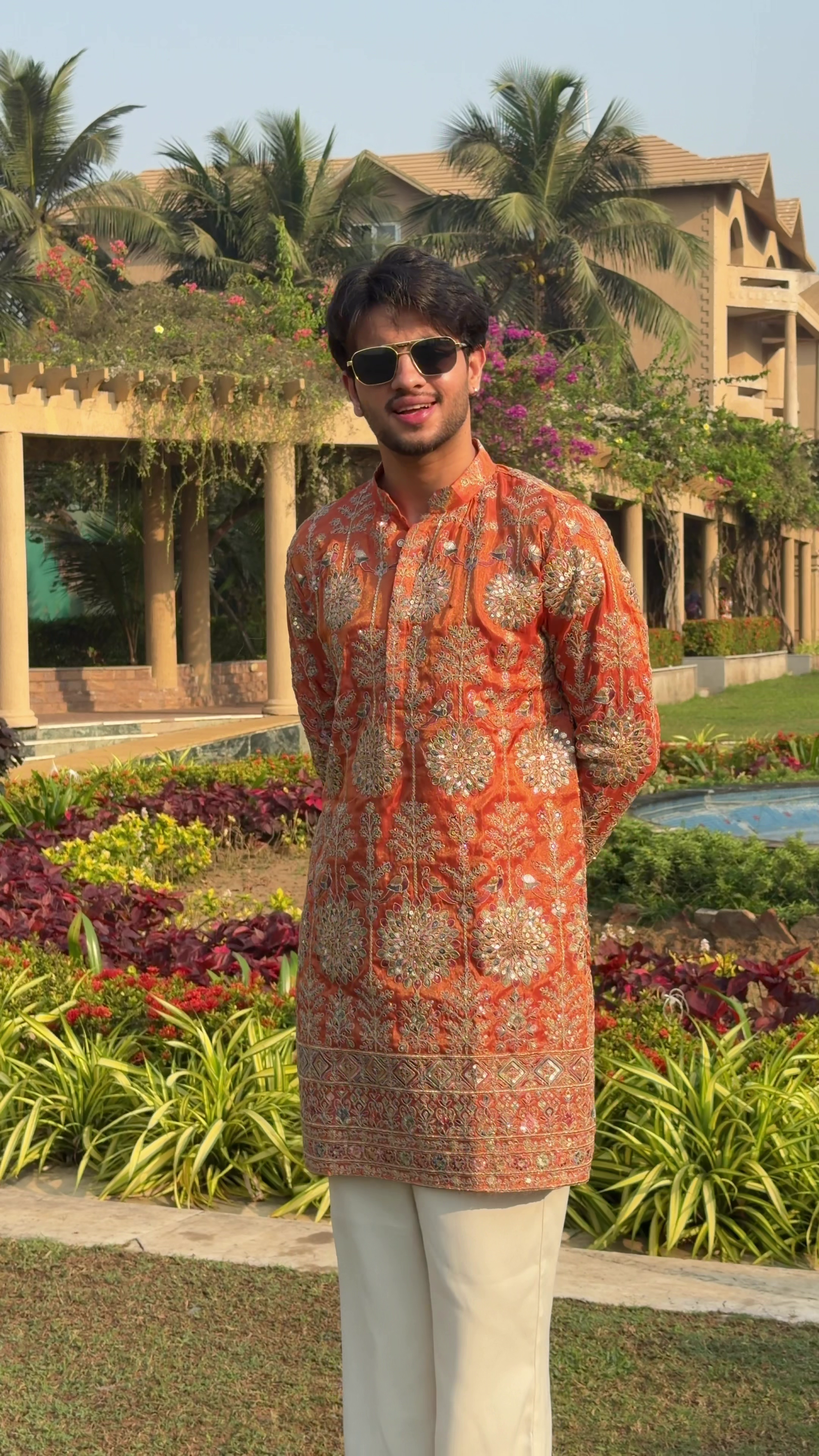 👑 Regal Festive Look – Statement Printed Kurta for Men 👑