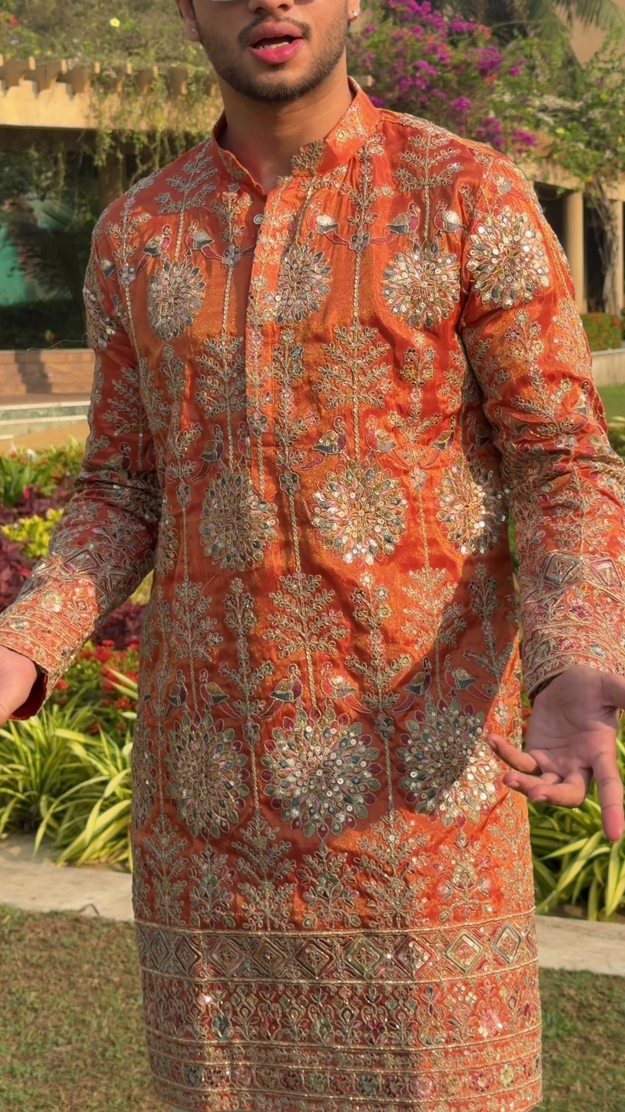 👑 Regal Festive Look – Statement Printed Kurta for Men 👑