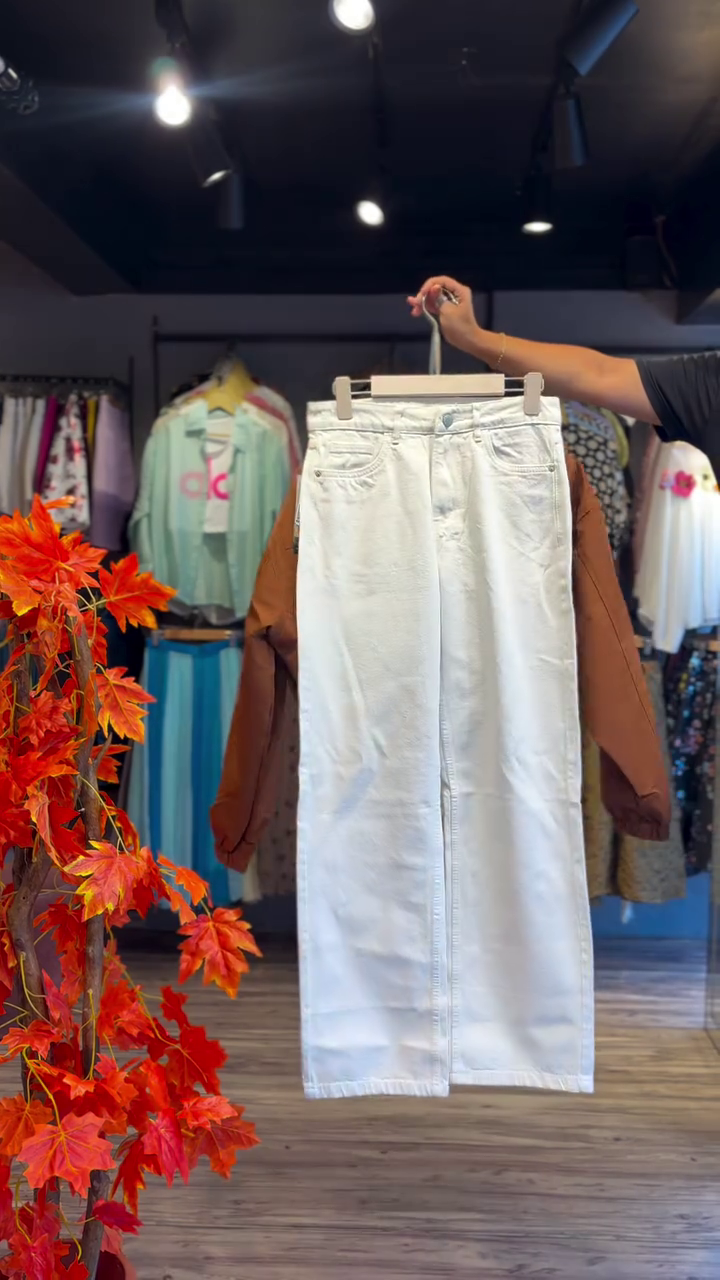 Trendy Brown Crop Jacket & White Skirt Combo – Modern Chic Look