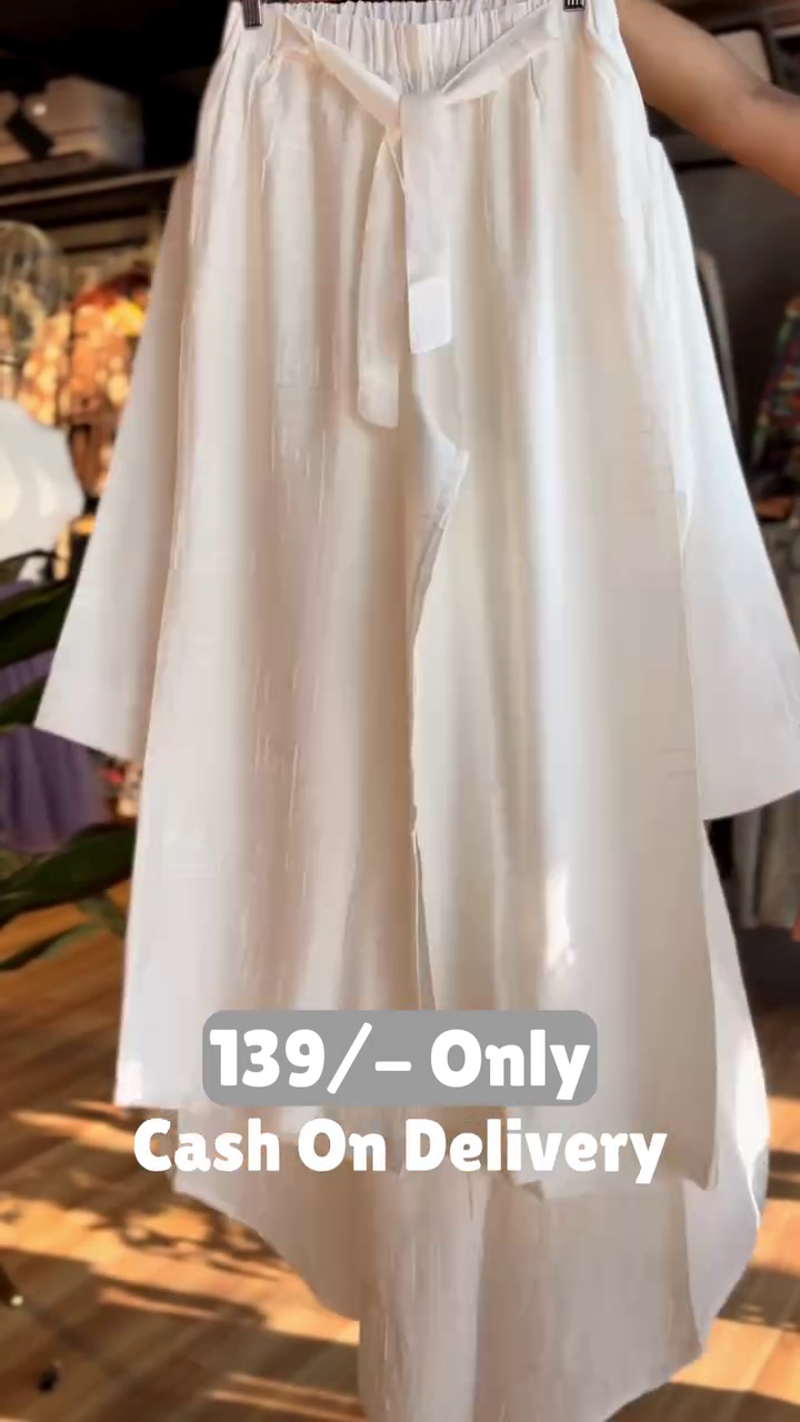 Elegant White Flowy Palazzo Pants – Comfort Meets Grace